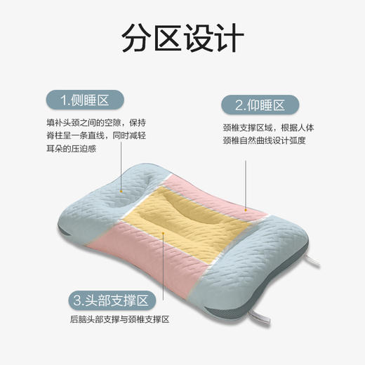 博洋家纺SPA按摩护颈枕助睡眠防螨家用成人学生 商品图1