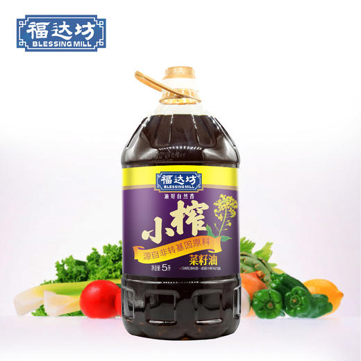 福达坊非转基因物理压榨小榨菜籽油5L（6924497917402） 商品图0