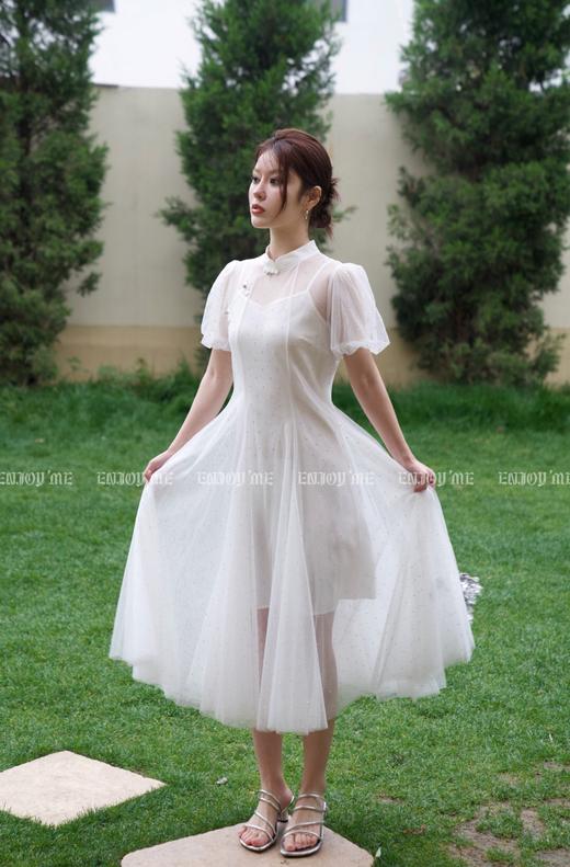 【门店同款】2023年夏季盘扣烫钻网纱两件套连衣裙 150760814 商品图0