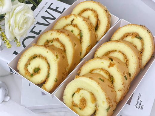 香葱肉松卷一卷切八件（需提前预定，一点左右出炉，介意慎拍） 商品图1