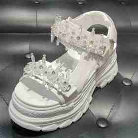 LFGJ 14651 串珠厚底偏带凉鞋