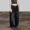 NUTH“小飞鼠”｜黑色牛仔裤设计感复古宽松阔腿牛仔裤 商品缩略图1