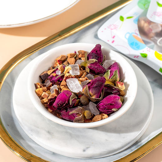 「拍1发2！到手两盒」玫瑰洛神茶 单盒10袋装 陈皮玫瑰茄花茶黑枸杞茶饮 商品图2