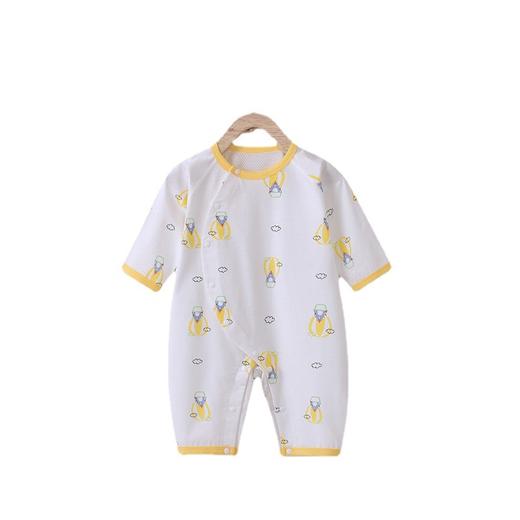 【纯棉透气大偏襟连体衣】宝宝衣服空调服婴儿连体衣纯棉新生儿哈衣夏装睡衣春装外出爬爬服 商品图4