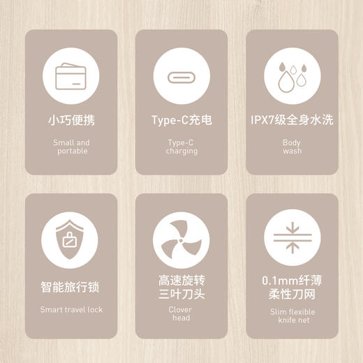 日威电动剃须刀便携式迷你男士充电式胡须刀旅行水洗送男友礼盒 商品图1