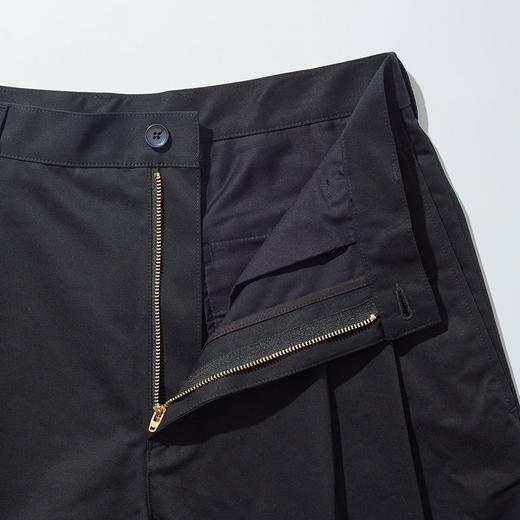 KUON Pleated Shorts 高密度编织奢华精梳棉面料宽松版短裤 商品图3