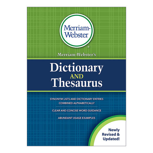 英文原版 Merriam-Webster's Dictionary and Thesaurus  New Edition 韦氏同义词字典新版 精装 英文版 进口英语原版书籍 商品图0