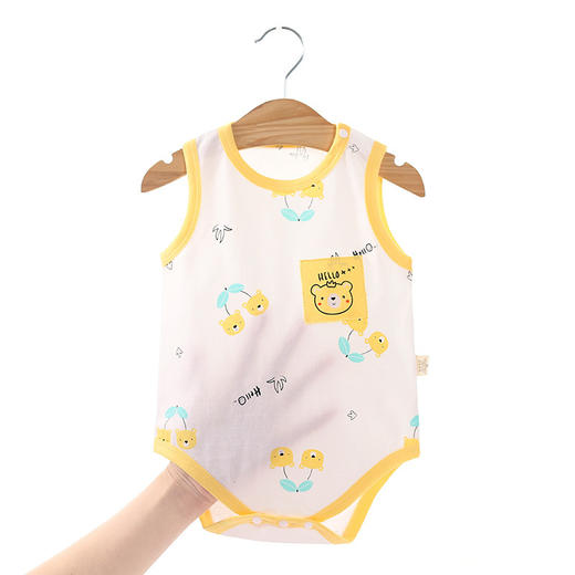 【小背心包屁衣】宝宝衣服包屁衣婴儿夏季全棉新生儿哈衣薄款连体衣睡衣爬爬外出服 商品图3