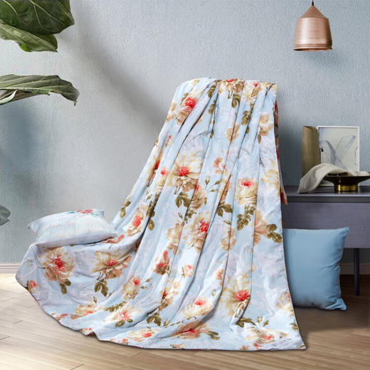 富安娜 FUANNA 家纺 印花蚕丝被-飞仙流萤 203*229cm 商品图2