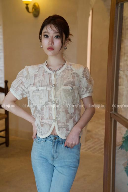 【门店同款】夏季小香风编织透视上衣 150760937 商品图1