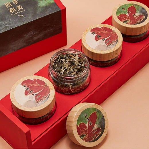 【 四季和美】一盒尊享 四款好茶 茉莉花茶 月光白茶 铁观音 金牡丹 商品图2