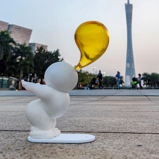 与光共舞 光头仔的游乐园「梦想的样子」艺术雕塑 白 商品图1