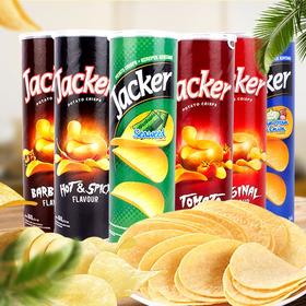 马来西亚杰克桶装薯片系列160g 每一片都清脆酥香好吃停不下来 051644/053063/051648/051641/053064