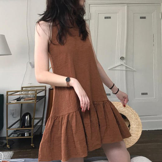 裁缝学苑A11挂脖连衣裙复古港味娃娃裙1:1服装纸样剪裁图纸牛皮纸 商品图2