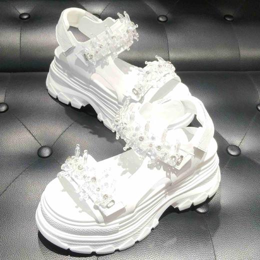 LFGJ 14651 串珠厚底偏带凉鞋 商品图5