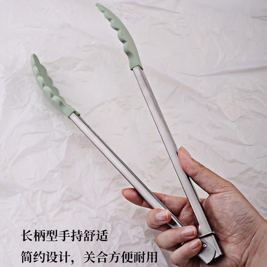 【清仓特惠4.5折】贝印KAI可收纳家用菜夹分餐夹熟食夹牛排夹料理夹沙拉夹硅胶头 商品图4