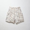 KUON Pleated Shorts 高密度编织奢华精梳棉贝壳印花短裤 商品缩略图0