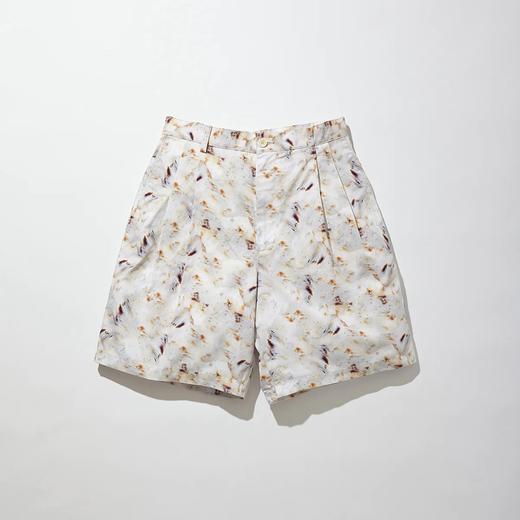 KUON Pleated Shorts 高密度编织奢华精梳棉贝壳印花短裤 商品图0