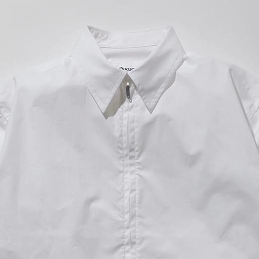 KUON Zip-Up Cotton Shirt 透气高支棉拉链长袖衬衫 商品图4