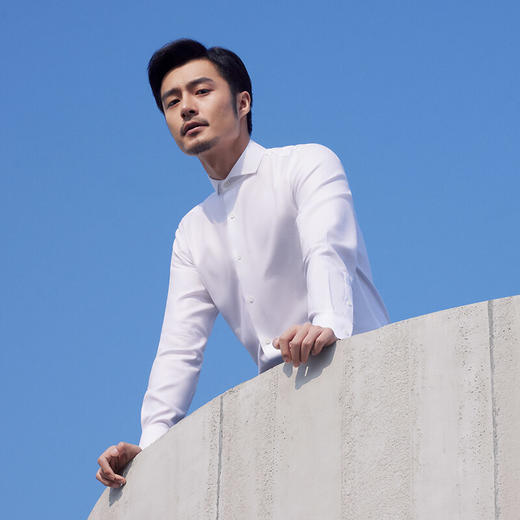 十如仕100支纱温莎领提花凉感长袖衬衫-401-01 商品图13