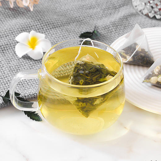 「50包装！茉莉绿茶」三角包茉莉花茶 角袋泡茶绿茶花草茶量贩装茶饮 商品图3