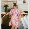 【大货捡漏，不退不换】  【玫瑰风情园】轻奢气质收腰印花连衣裙夏季新款 商品缩略图0