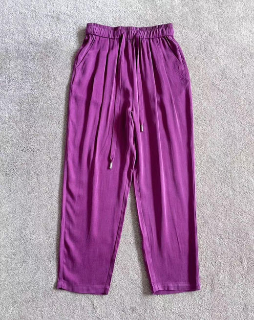 铜氨丝萝卜裤。 玫红  白色 黑色 自己备注号码颜色 商品图4