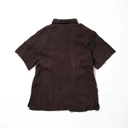 KUON S/S Open Collar Shirt 日本鹿儿岛职人天然染色泥染短袖衬 商品图1