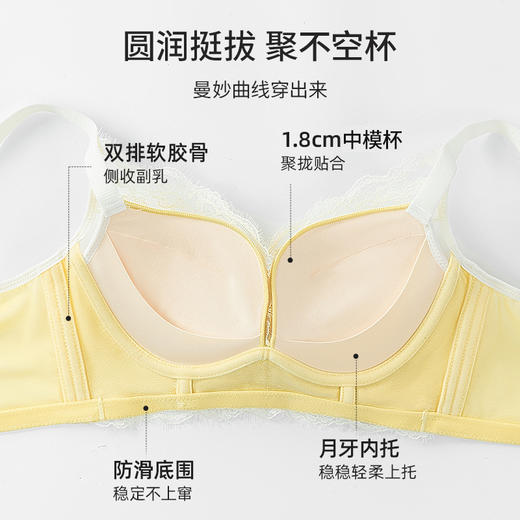 雅黛丽内衣女小胸聚拢亲肤透气文胸无钢圈收副乳防下垂美背女胸罩 商品图2