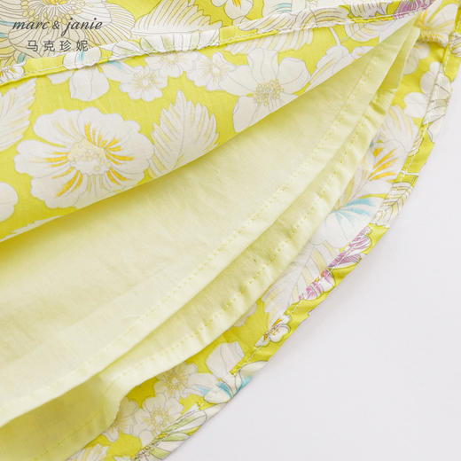 马克珍妮夏装裙子 女童田园风花卉满印纯棉背带裙连衣裙230152 商品图4