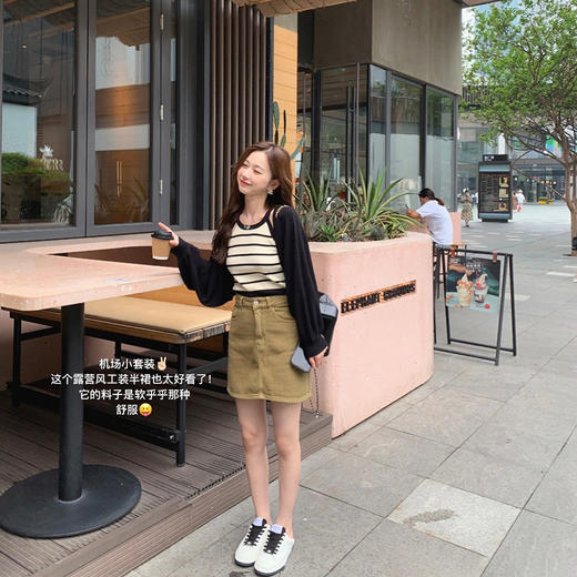 金蘑菇菇【霓虹甜心 日常露营系～】工装半裙/背带裤慵懒宽松洋气 商品图4