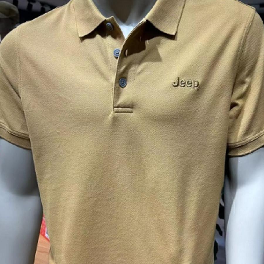 南4JeeP男式翻领T恤，面料成份：96.5%棉，3.5%氨纶；