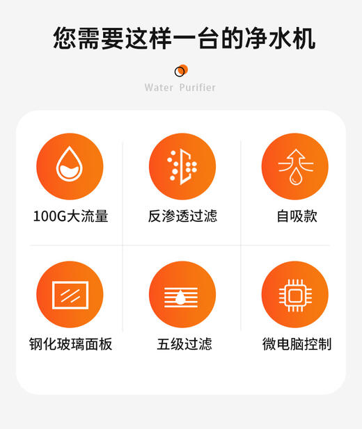 奥克斯厨下净水器A7机型 100G反渗透机型 商品图6