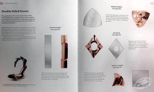 【中商原版】New Jewellery Techniques 进口艺术 新珠宝技术：金属制品和银器的弯曲刻痕和折叠 商品图6
