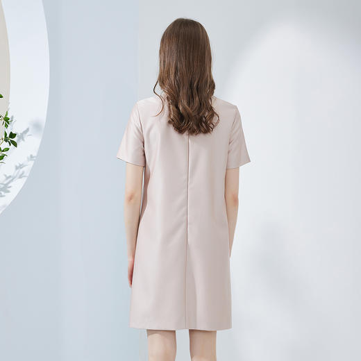 NF8J5斯尔丽瑟俪2023夏季新款优雅圆领短袖礼服直筒连衣裙 商品图1