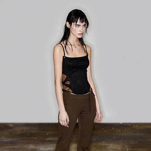 NUTH“身姿”｜鱼骨拼接胸衣女设计感辣妹修身吊带背心 商品图1