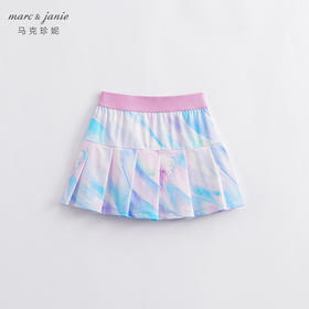 【凉感防晒】马克珍妮新款夏装 女童撞色百褶裙裤231009
