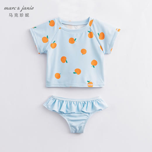 【凉感防晒】马克珍妮夏装新款女童趣味图案游泳衣分体泳衣231123 商品图2