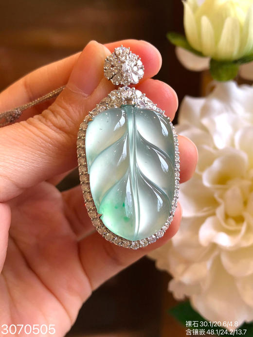 玻璃木那飘翠叶子吊坠 98999【3070505】 商品图6