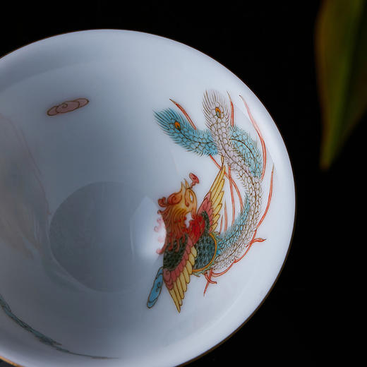 自慢堂/大盅杯/凤凰 釉中彩大展杯景德镇陶瓷主人专用杯单杯高端喝茶功夫品茗杯 商品图1
