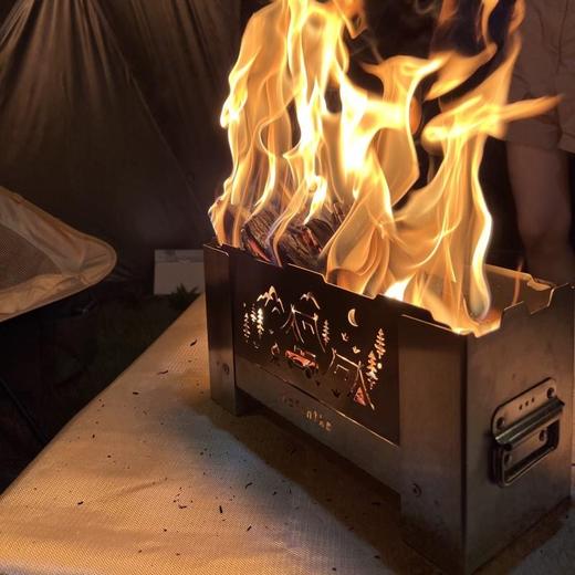 Defthike/迪飞客户外柴火炉加厚不锈钢烧烤架户外折叠便携焚火台 商品图5