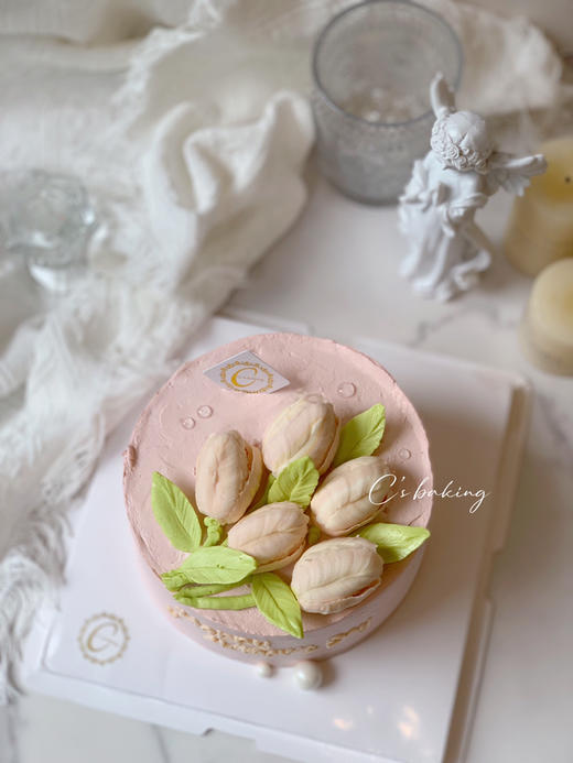 韩式裱花 #送你一束郁金香#花束蛋糕#  忌廉蛋糕（默认自提，收费配送请联系客服） 商品图0