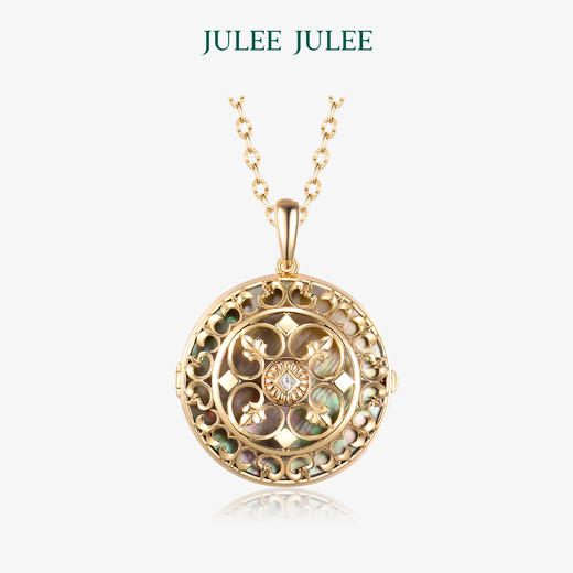 【浮光】相片盒JULEE JULEE茱俪珠宝 18K黄金钻石相片盒吊坠 商品图1
