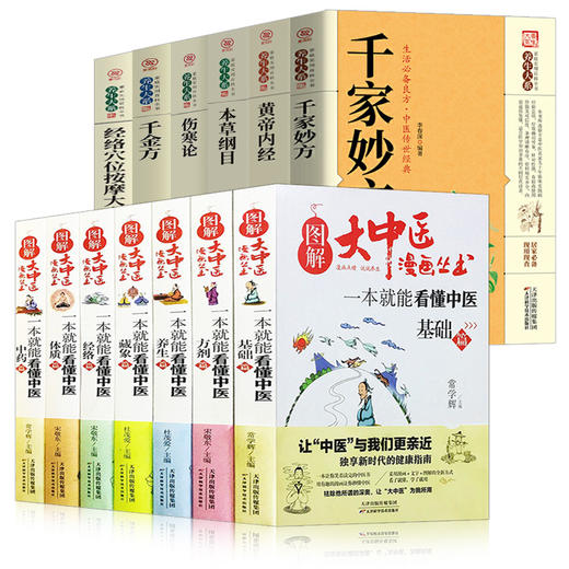 【推荐】全13册 图解大中医漫画丛书 一本就能看懂中医基础篇+方剂+养生+经络+体质+中药+藏象 本草纲目黄帝内经中医基础入门养生正版书籍 商品图0