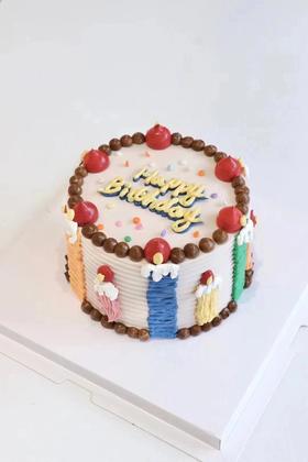1027CAKE | 简洁 简约 彩色蜡烛