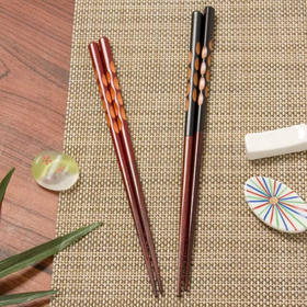 刀削木筷 黑色/红色