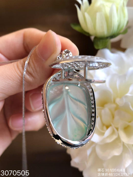 玻璃木那飘翠叶子吊坠 98999【3070505】 商品图7