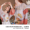 两三事梵高艺术花也谈情夏季压褶拼接印花两面穿雪纺衫女 商品缩略图3
