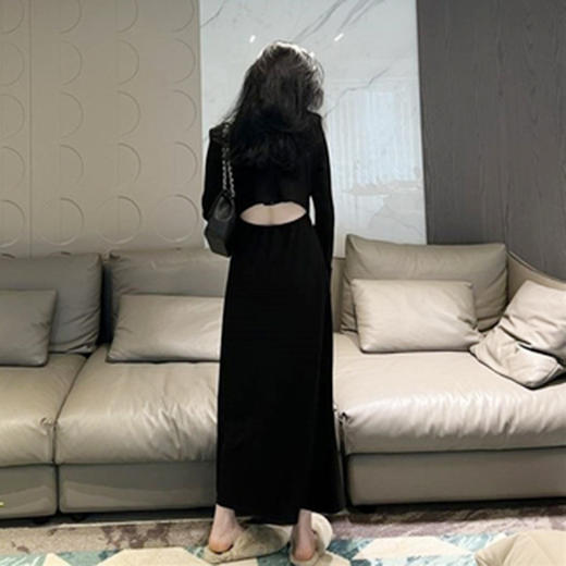 裁缝学苑AQ175 气质韩系长袖露腰连衣裙纸样女装裙子打版裁剪样板 商品图4