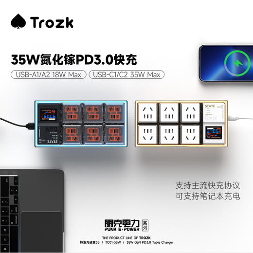 Trozk特洛克朋克电力硬盒35电竞插座 商品图3